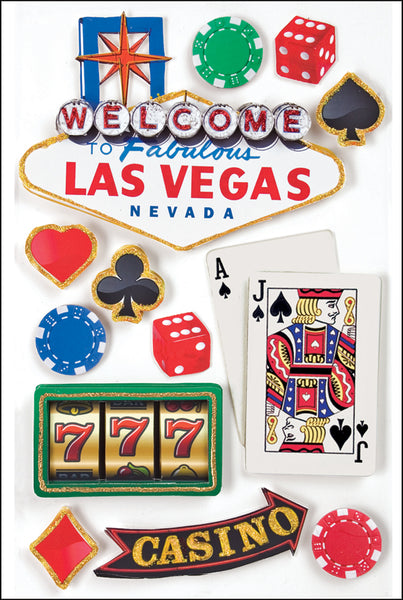 Paper House 3D Stickers 4.5"x8.5"-Las Vegas