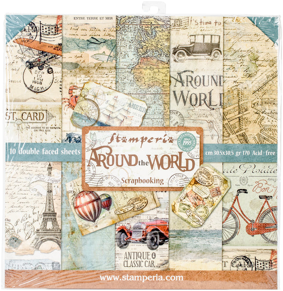 Stamperia Double-Sided Paper Pad 12"X12" 10/Pkg-Around The World, 10 Designs/2 Each