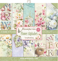Stamperia Double-Sided Paper Pad 12"X12" 10/Pkg-Flower Alphabet, 10 Designs/1 Each