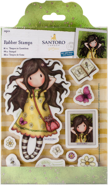 Gorjuss Santoro Rubber Stamp-Spring At Last