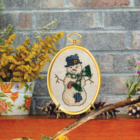 Top Hat Snowman Mini Counted Cross Stitch Kit-3"X4" 14 Count