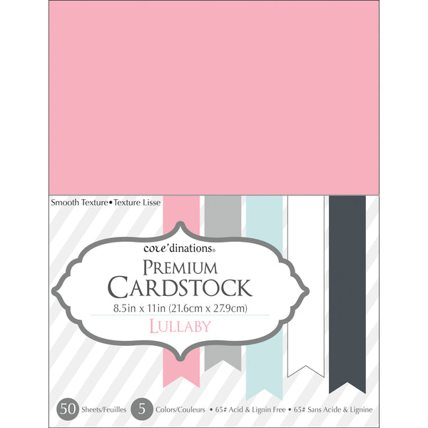 Core'dinations Value Pack Smooth Cardstock 8.5"X11" 50/Pkg-Lullaby Assortment