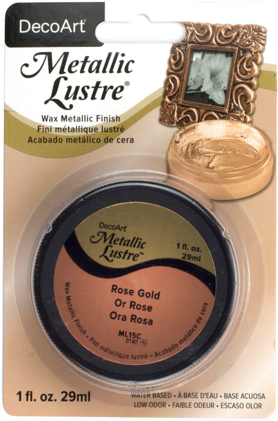 Metallic Lustre Wax Finish 1oz-Rose Gold