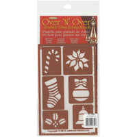 Over 'N' Over Reusable Stencils 5"X8"-Christmas 2