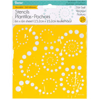 Reusable Self Adhesive Stencil 6"X6"-Dotswirl