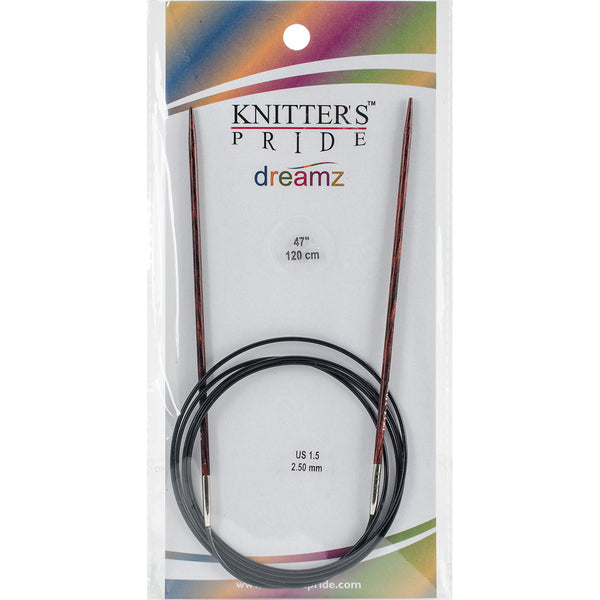Dreamz Fixed Circular Needles 47"-Size 1.5/2.5mm