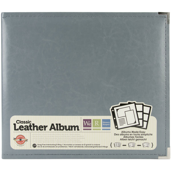 We R Classic Leather D-Ring Album 12"X12"-Charcoal