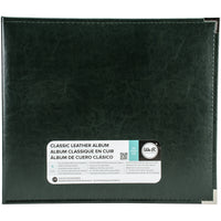 We R Classic Leather D-Ring Album 12"X12"-Forest Green