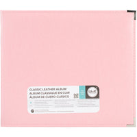 We R Classic Leather D-Ring Album 12"X12"-Pretty Pink