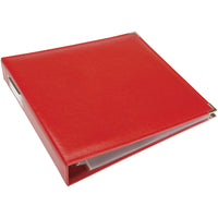 We R Classic Leather D-Ring Album 12"X12"-Real Red
