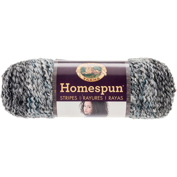 Homespun Yarn-Midnight Stripes