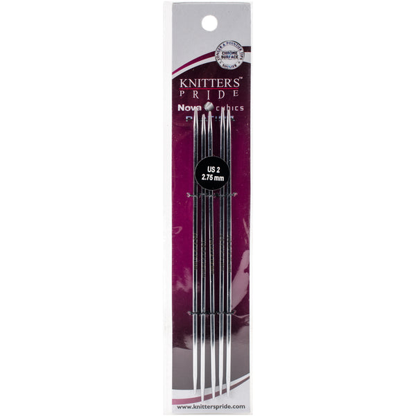 Cubics Platina Double Pointed Needles 6"-Size 2/2.75mm