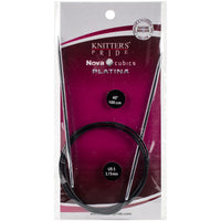 Cubics Platina Fixed Circular Needles 40"-Size 5/3.75mm