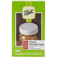 Ball Plastic Storage Caps 8/Pkg-Regular Mouth