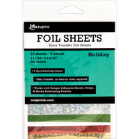 Inkssentials Foil Sheets 4.69"X3.56" 10/Pkg-Holiday 4.69"X3.56"