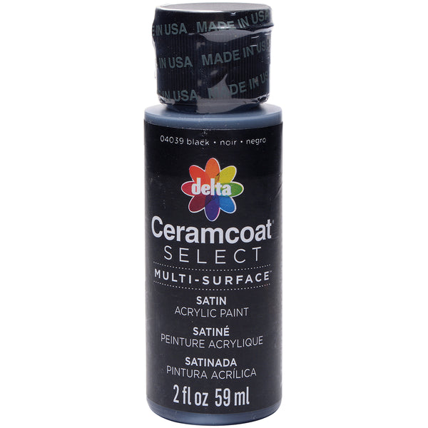 Ceramcoat Select Multi-Surface Paint 2oz-Black