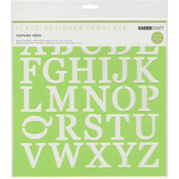Kaisercraft Designer Template 12"X12"-Uppercase Alpha