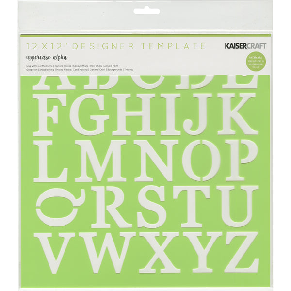 Kaisercraft Designer Template 12"X12"-Uppercase Alpha