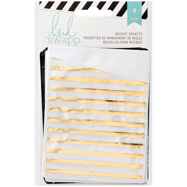 Heidi Swapp Memory Planner Receipt Pockets 6/Pkg-