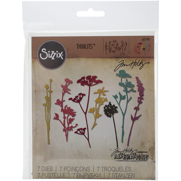 Sizzix Thinlits Dies By Tim Holtz 7/Pkg-Wildflowers