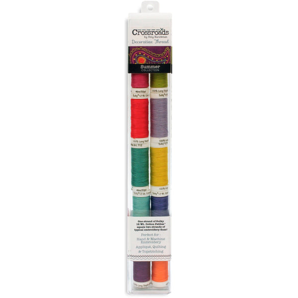 Crossroads Sulky Cotton Petites 12 Weight 10/Pkg-Summer Collection