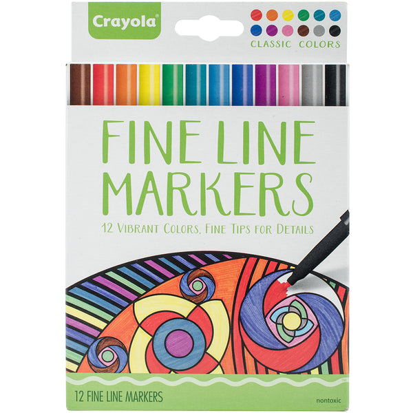 Crayola Fine Line Marker Set 12/Pkg-Classic
