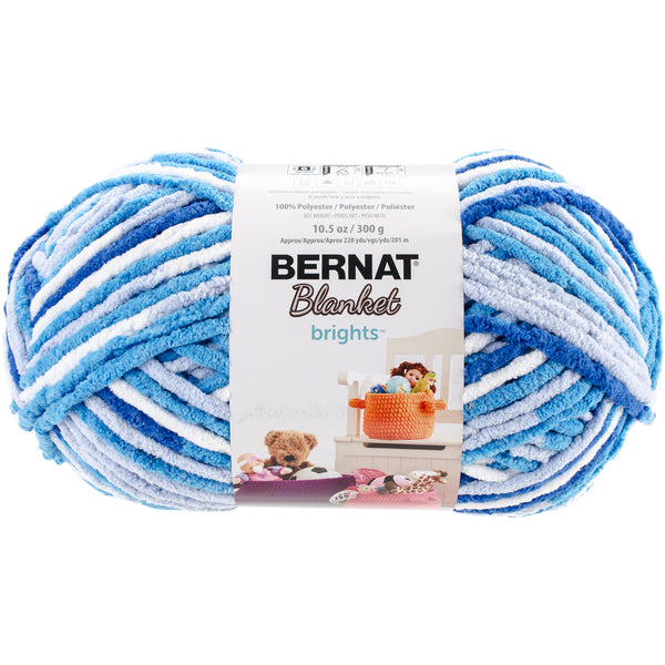 Bernat Blanket Brights Big Ball Yarn-Waterslide Variegated
