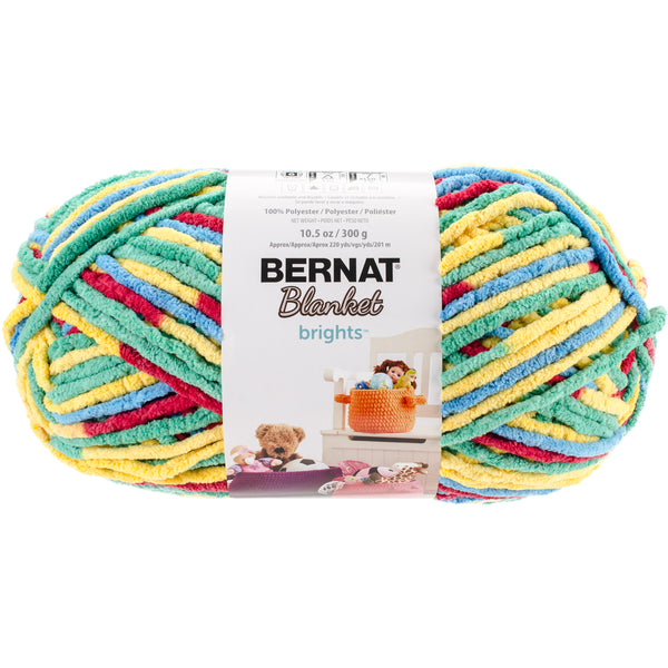 Bernat Blanket Brights Big Ball Yarn-Rainbow Shine Variegated