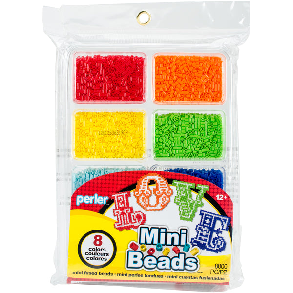 Perler Mini Beads Fused Bead Tray 8,000/Pkg-Rainbow