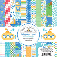 Doodlebug Double-Sided Paper Pad 6"X6" 24/Pkg-Anchors Aweigh, 12 Designs/2 Each